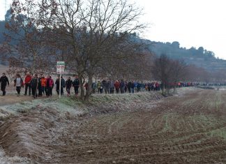 Els participants traçant un dels camins de la Marxa del Terme 2019. Fotografia: Foto Isidre