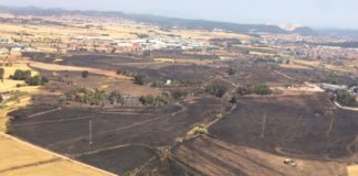 Àrea afectada per l'incendi que va cremar més de 100 hectàrees a Sant Fruitós el 22 de juny de 2017 FOTO.AJUNTAMENT DE SANT FRUITÓS