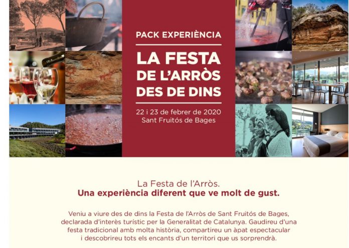 Cartell del paquet turístic de la festa de l'arròs.