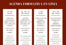 Agenda de les formacions que ofereix l'Ajuntament.