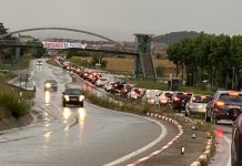 La marxa lenta a l'alçada de la Rosaleda.