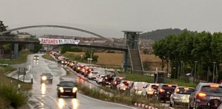 La marxa lenta a l'alçada de la Rosaleda.